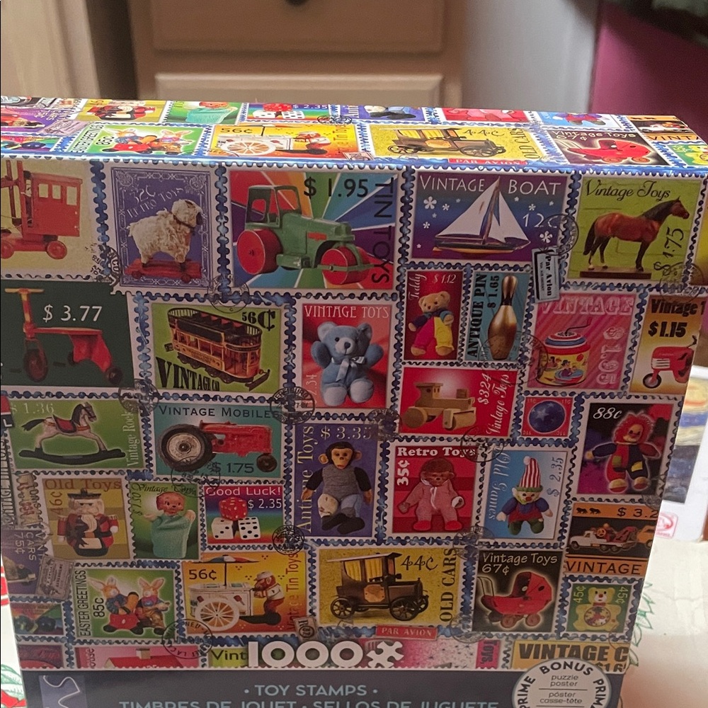 Colorful Vintage Toy Stamps Puzzle